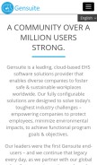 How gensuite.com looks like on a mobile device such as an iPhone.