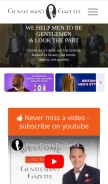 How gentlemansgazette.com looks like on a mobile device such as an iPhone.