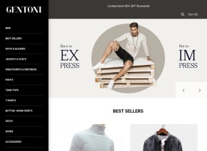 How gentoni.co looks like on a tablet such as an iPad.
