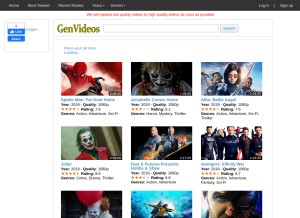 How genvideos.co looks like on a tablet such as an iPad.