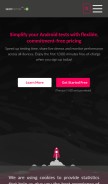 How genymotion.com looks like on a mobile device such as an iPhone.