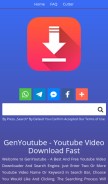 How genyoutube.fun looks like on a mobile device such as an iPhone.
