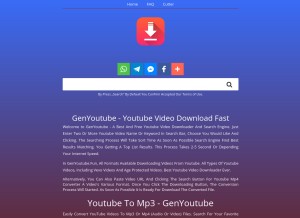 How genyoutube.fun looks like on a tablet such as an iPad.