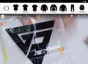 How genz.shop looks like on a tablet such as an iPad.