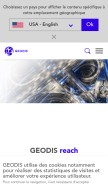 How geodis.com looks like on a mobile device such as an iPhone.