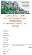 How geography4kids.com looks like on a mobile device such as an iPhone.