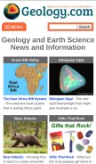 How geology.com looks like on a mobile device such as an iPhone.