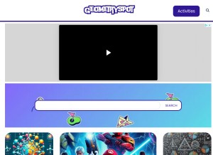 How geometry-spot.com looks like on a tablet such as an iPad.