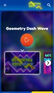 How geometrydashwave.com looks like on a mobile device such as an iPhone.