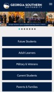 How georgiasouthern.edu looks like on a mobile device such as an iPhone.