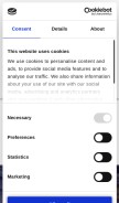 How geovent.se looks like on a mobile device such as an iPhone.