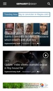 How gephardtdaily.com looks like on a mobile device such as an iPhone.