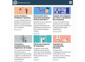 How gerencie.com looks like on a tablet such as an iPad.