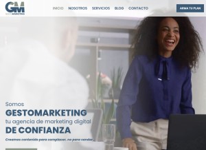 How gestomarketing.com.mx looks like on a tablet such as an iPad.