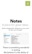 How get-notes.com looks like on a mobile device such as an iPhone.