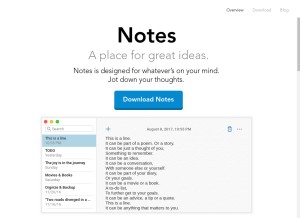How get-notes.com looks like on a tablet such as an iPad.