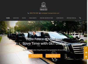 How get-transportation.com looks like on a tablet such as an iPad.