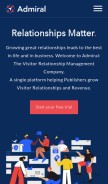 How getadmiral.com looks like on a mobile device such as an iPhone.