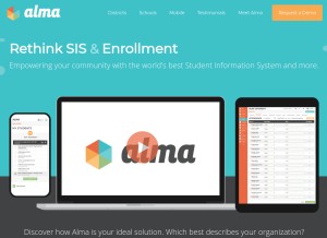 How getalma.com looks like on a tablet such as an iPad.