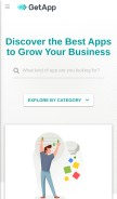 How getapp.com looks like on a mobile device such as an iPhone.