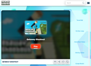 How getawayshootout.io looks like on a tablet such as an iPad.