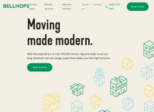 How getbellhops.com looks like on a tablet such as an iPad.