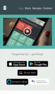 How getbring.com looks like on a mobile device such as an iPhone.