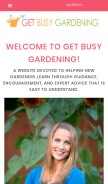How getbusygardening.com looks like on a mobile device such as an iPhone.