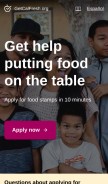 How getcalfresh.org looks like on a mobile device such as an iPhone.