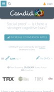 How getcandid.com looks like on a mobile device such as an iPhone.