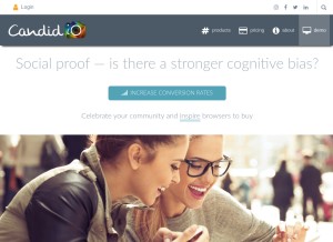 How getcandid.com looks like on a tablet such as an iPad.