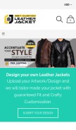 How getcustomleatherjackets.com looks like on a mobile device such as an iPhone.