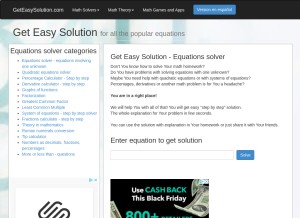 How geteasysolution.com looks like on a tablet such as an iPad.