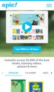 How getepic.com looks like on a mobile device such as an iPhone.
