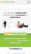 How getfinancing.com looks like on a mobile device such as an iPhone.