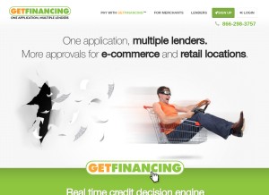 How getfinancing.com looks like on a tablet such as an iPad.