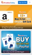 How getfreebiestoday.com looks like on a mobile device such as an iPhone.