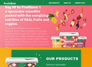How getfruitlove.com looks like on a tablet such as an iPad.