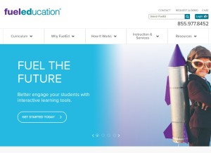 How getfueled.com looks like on a tablet such as an iPad.