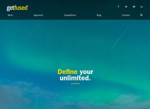 How getfused.com looks like on a tablet such as an iPad.