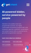 How getintent.com looks like on a mobile device such as an iPhone.