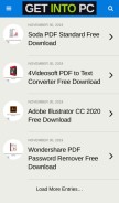 How getintopc.com looks like on a mobile device such as an iPhone.