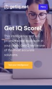How getiq.net looks like on a mobile device such as an iPhone.