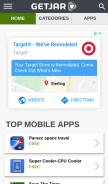 How getjar.com looks like on a mobile device such as an iPhone.