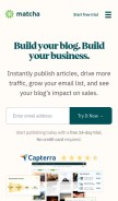 How getmatcha.com looks like on a mobile device such as an iPhone.