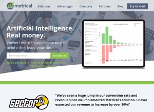 How getmetrical.com looks like on a tablet such as an iPad.