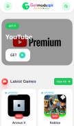 How getmodsapk.com looks like on a mobile device such as an iPhone.