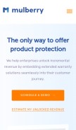 How getmulberry.com looks like on a mobile device such as an iPhone.