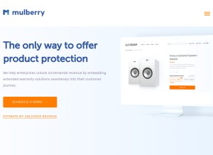 How getmulberry.com looks like on a tablet such as an iPad.