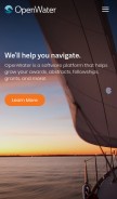 How getopenwater.com looks like on a mobile device such as an iPhone.